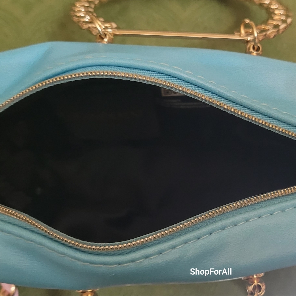 Yves Saint Laurent blue and pink mini bag with circular handel - Picture 8 of 16